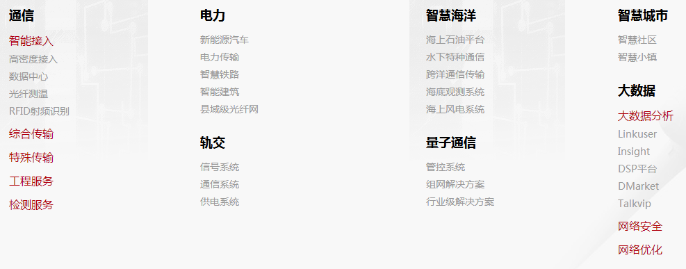 江蘇亨通光電股份有限公司產(chǎn)品